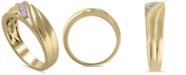 Macy's Men's Certified Diamond (1/6 ct. t.w.) Ring in 14K Yellow Gold